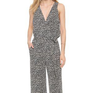 Tory Burch Tribal Geo Silk Black Jumpsuit